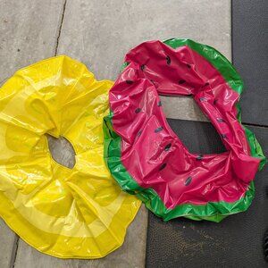 watermelon & lemon fruit round inflatable floats beach pool lake summer swim